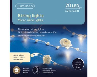 Micro LED Deco LED Strang Dauerbetrieb BO indoor 4ass
L.190cm
20L
silber/warmes weiss