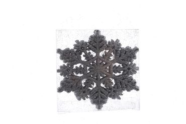 Christbaumschmuck Schneeflocke Eisstern Ø 10 cm / 8 Stück silber