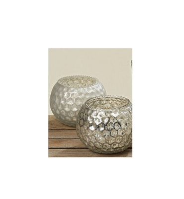 Windlicht Eisfinish Vintag satin gold