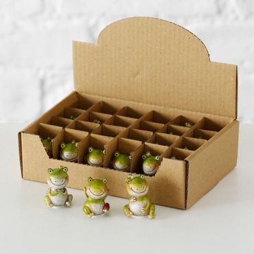 Dekofigur Haakon Frosch Kunstharz H 3 cm 3er Set