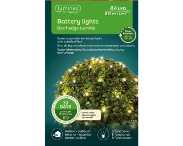 LED Durawise Buxus-Netz Twinkle Effekt 8 Funktionen BO Outdoor
dia50cm
schwarz/warmes weiss