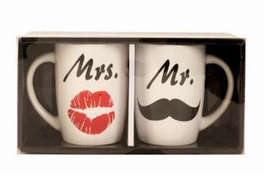 Becher Tassenset Mr. & Mrs. h=13,5 Ø=8,5 Set
