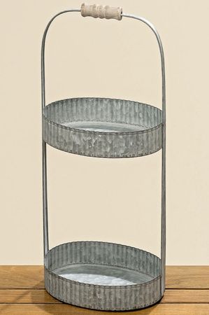 Etagere Naya 2 Ebenen Metall H 39cm grau