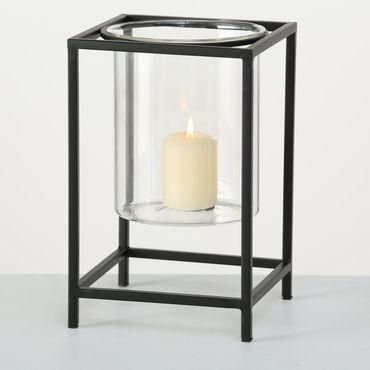 Windlicht Kupol H 31 cm Eisen schwarz