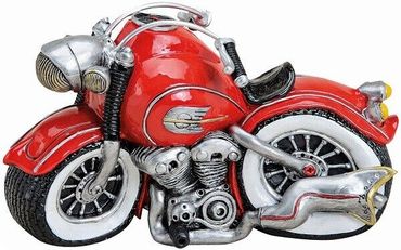 Spardose Sparschwein Sparbüchse Motorrad Bike  old Style rot