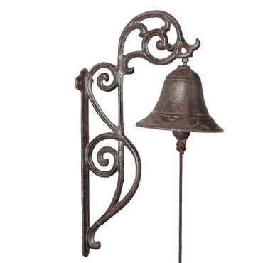 Türglocke Glocke Gusseisen braun antik H 33 cm