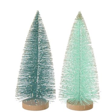 Dekoaufsteller Tarvo Weihnachtsbaum H 22 cm grün Kunststoff 2er Set