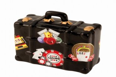 Koffer Spardose Casino