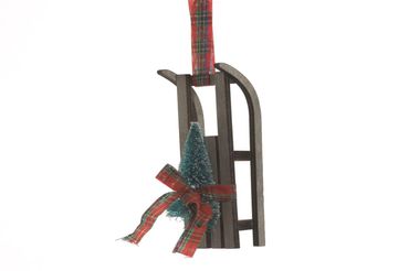 Baumhänger Holzschlitten Baumschmuck Christbaumschmuck Holz