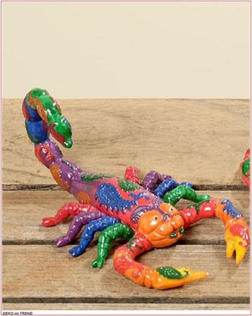 Dekofigur Kalil Skorpion L16 cm rot/orange