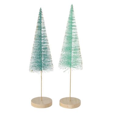 Dekoaufsteller Tarvo Weihnachtsbaum H 30 cm grün Kunststoff 2er Set