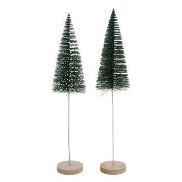 Dekoaufsteller Tarvo Weihnachtsbaum H 40 cm grün Kunststoff 2er Set