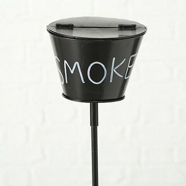 Aschenbecher Smoke Sturmaschenbecher Gartenstab Eisen H 110 cm