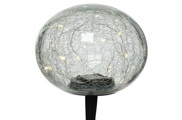 LED Solar Gartenleuchte Solarlampe Crackle Wegeleuchte 15 cm