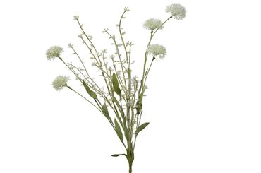 Dahlienstrauß mit Gräser Kunstzweig Kunstblume creme