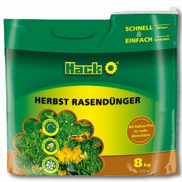 Hack Herbst Rasendünger 8 kg Zipperbeutel