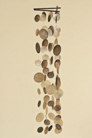 Capiz,Muschel,Girlande,Windspiel,perlmutt,braun-beige-cremefarben,Mobile,NEU