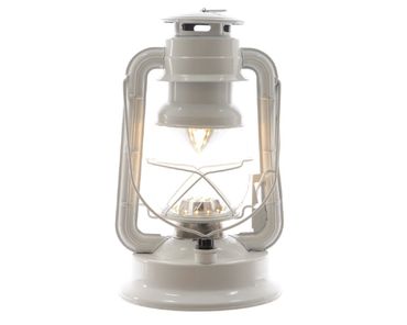 Laterne Sturmlaterne LED Licht Campinglampe Camping H 24,5 cm weiß