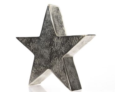 Alu Stern stehend 24 x 5 x 24 cm nickel