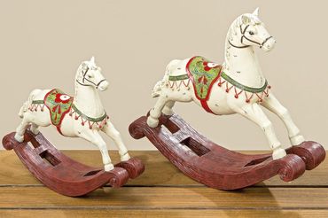 Deko-Schaukelpferd Fury L25cm Kunstharz Farbmix