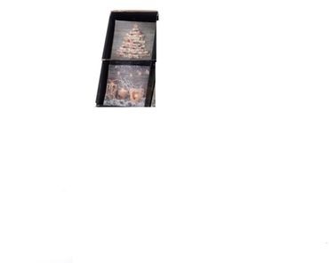 Papierservietten grau Tannenbaum und Kerzen / Stern und Herzen33 x 33 cm  2er Set