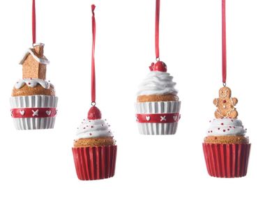 Cupcakes mit Topping zum Hängen Deko Polymagnesium H 8 cm Stückpreis