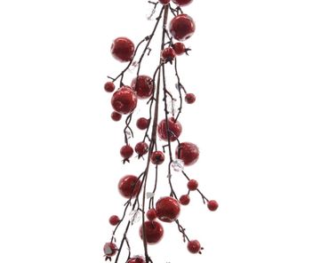 Girlande Beerengirlande Apfel/Perle Fensterdeko Türdeko L 120 cm