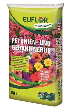 Euflor Petunien- und Geranienerde torfreduziert 60 L