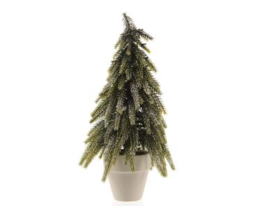 Mini Weihnachtsbaum grün glitter Topf Ø 11cm H.19cm