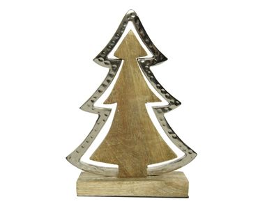 Weihnachtsbaum Tannenbaum  Aufsteller Holz natur H 20 cm