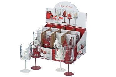 Windlicht Teelicht Deko Weihnachten Glaswindlicht H 13 cm 2er Set