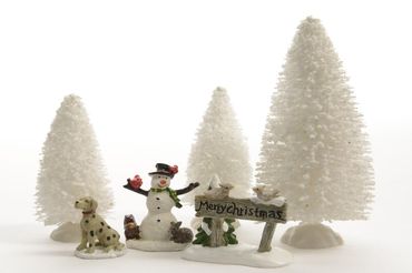 Weihnachtsdeko Deko Tischdeko Baum Schneemann Hund Merry Christmas 6 tlg