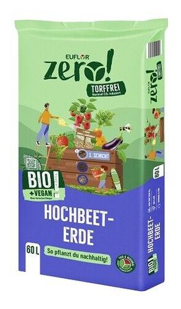 Euflor zero! Bio Hochbeeterde torffrei, vegan 60l