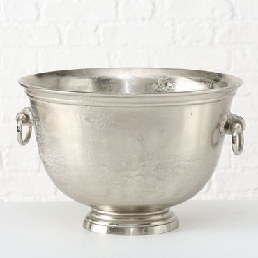 Dekoschale Schale Ø 45cm Höhe 32cm Champagnerschale Obstschale Sektkühler silber