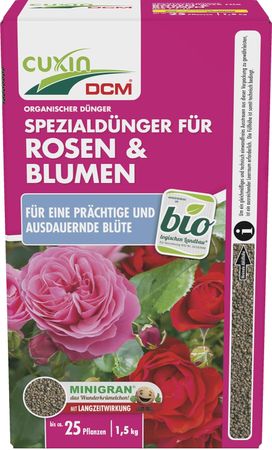 Cuxin DCM Spezialdünger Rosen und Blumendünger 1,5 kg Minigran 