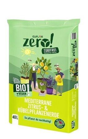Euflor Zero! Bio Mediterrane Zitrus- und Kübelpflanzenerde 40 Liter