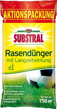 Substral Rasendünger mit Langzeitwirkung 15 kg Sport- Spiel- Zierrasen
