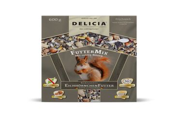 Delicia 600 g Eichhörnchenfutter Mix  Eichhörnchenfuttermix Ganzjahresfutter