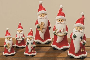 Santa Roderich H12cm Kunstharz rot