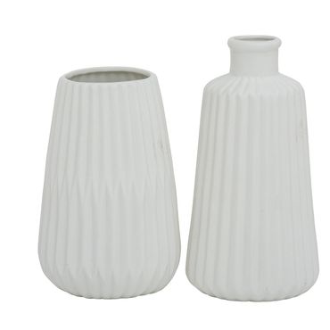 Vase Blumenvase Porzellan Esko weiß H 17 cm 2er Set