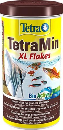 Tetra Min XL Flakes 1 l  Fischfutter Hauptfutter für Zierfische Flockenfutter