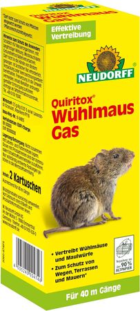 Neudorff Quiritox Wühlmaus Gas 2 Kartuschen
