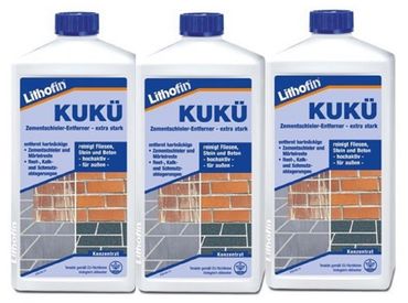 Lithofin KUKÜ Zementschleierentferner 3 x 1 Liter