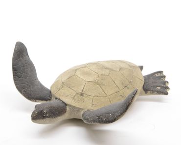 Meeresschildkröte Dekofigur Maritim Dekotier Tischdeko Poly L 17cm