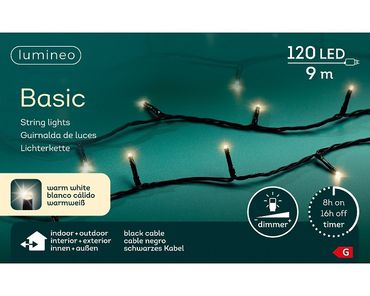LED Basic-Beleuchtung Outdoor L.900cm 120L schwarz/warmes weiss