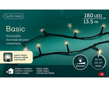 LED Basic-Beleuchtung Outdoor L.1350cm 180L
schwarz/warmes weiss