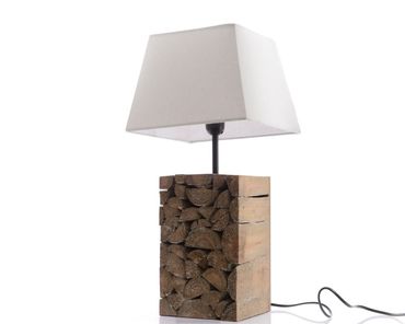 Tischlampe Holzscheite 25x25x51 cm