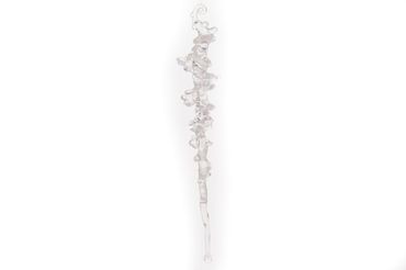 Dekoeiszapfen Kunststoff Hänger Eiszapfen Baumschmuck 25 cm klar