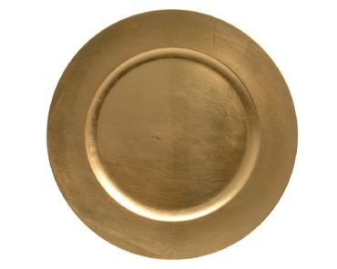 Dekoteller Platzteller Kunststoff dia33cm H.1.5cm gold