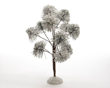 Kleines Deko-Bäumchen 24cm weiß beschneit